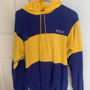 polo yellow and blue vintage sweatshirt